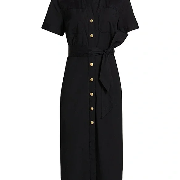 Veronica Beard Tabby Poplin Shirt Dress - Picture 2 of 8
